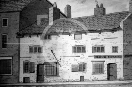 Old houses, Moor Street, 1828